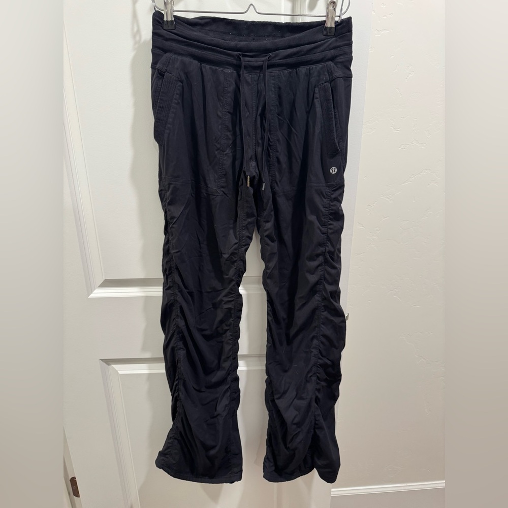 lululemon athletica Black Ruched Track Pants
